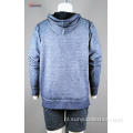 Heren verbrandt Longsleeve Sweatjacke met capuchon